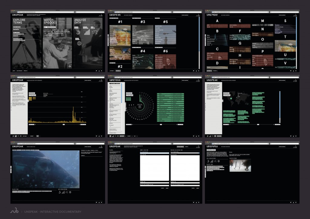 Screenshots from the new and highly immersive website.
