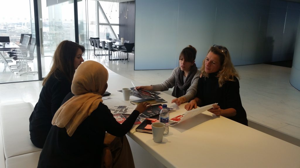 The team in a production meeting at Al Jazeera