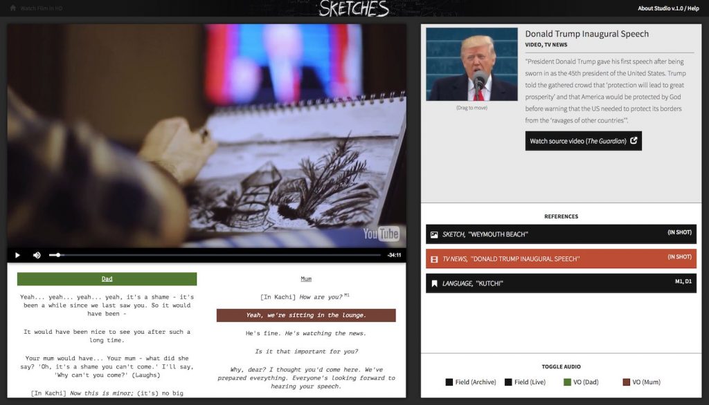 Sketches Studio interface